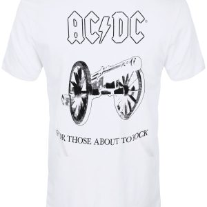 ACDC For Those About To Rock Mens White T Shirt 2