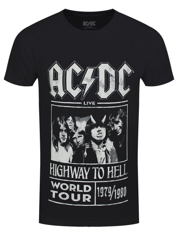 ACDC Highway To Hell World Tour 197980 Men’s Black T-Shirt