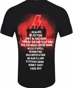 ACDC PWRUP Tracklist Mens Black T Shirt 2