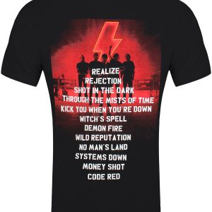 ACDC PWRUP Tracklist Men’s Black T-Shirt