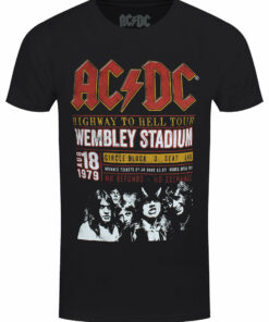 ACDC Wembley 79 Mens Black 100 Recycled Eco T Shirt 1