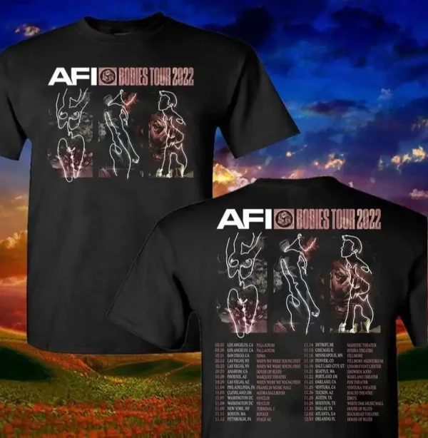 AFI Music Bodies Tour 2022 Shirt