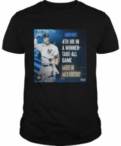 Aaron Judge 4th Hr in a winner take all game Most in MLB history ALDS shirt 1