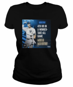 Aaron Judge 4th Hr in a winner take all game Most in MLB history ALDS shirt 1 Aaron Judge 4th Hr in a winner take all game Most in MLB history ALDS shirt 2