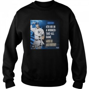 Aaron Judge 4th Hr in a winner take all game Most in MLB history ALDS shirt 4