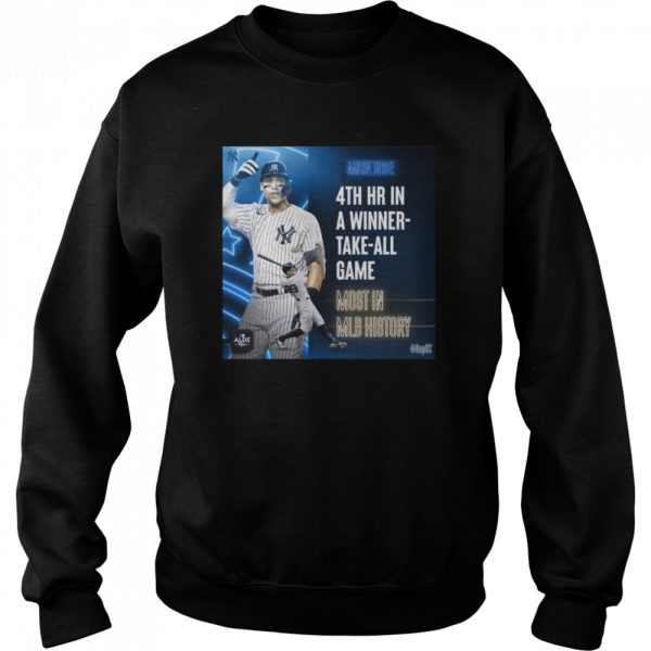 Aaron Judge 4th Hr in a winner take all game Most in MLB history ALDS shirt