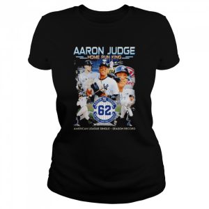 Aaron Judge 62 Yankees home run king American league single season record signature shirt