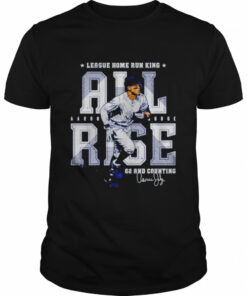 Aaron Judge all rise league home run king signature shirt 1