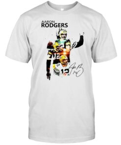Aaron Rodgers Green Bay Packers signature t shirt 1