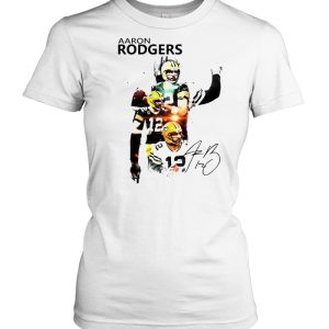 Aaron Rodgers Green Bay Packers signature t-shirt