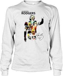 Aaron Rodgers Green Bay Packers signature t shirt 3