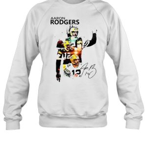 Aaron Rodgers Green Bay Packers signature t shirt 4