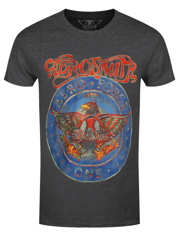 Aerosmith Aero Force One Men’s Grey Heather T-Shirt