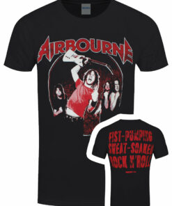 Airbourne Fist Pumping Mens Black T Shirt 1