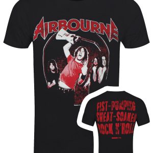 Airbourne Fist Pumping Men’s Black T-Shirt