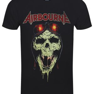 Airbourne Hell Pilot Glow Men’s Black T-Shirt