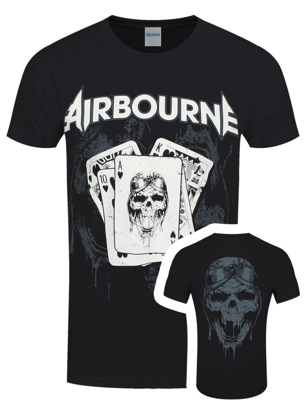 Airbourne Playing Cards Men’s Black T-Shirt