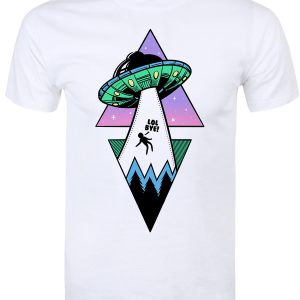 Alien Abduction Men’s White T-Shirt