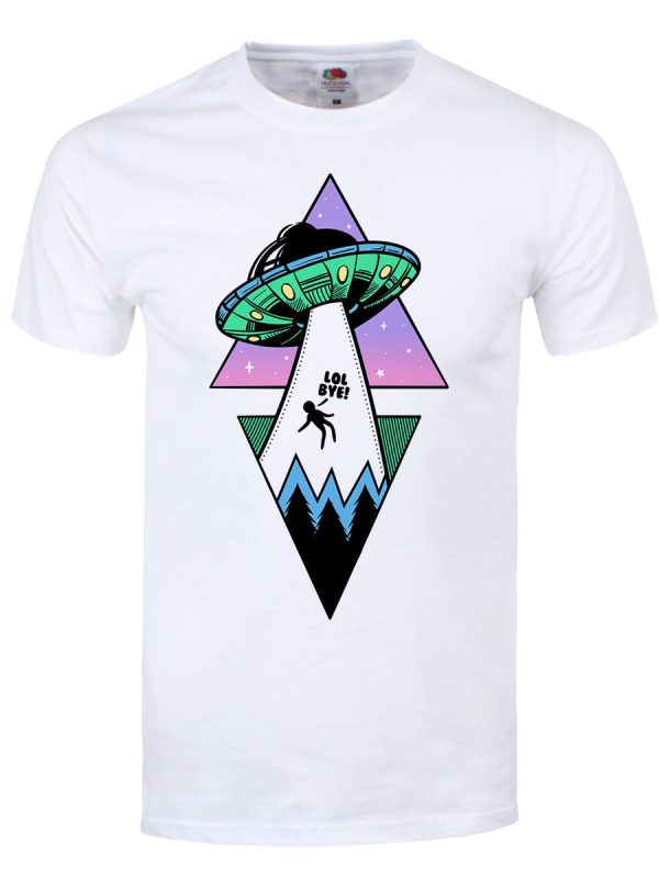 Alien Abduction Men’s White T-Shirt