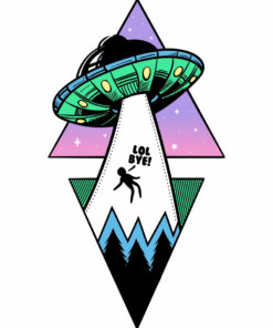 Alien Abduction Mens White T Shirt 3