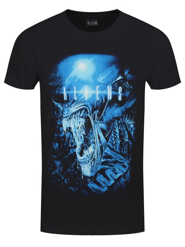 Aliens Key Art Men’s Black T-Shirt