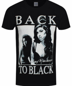 Amy Winehouse Back To Black Mens Black T Shirt 1
