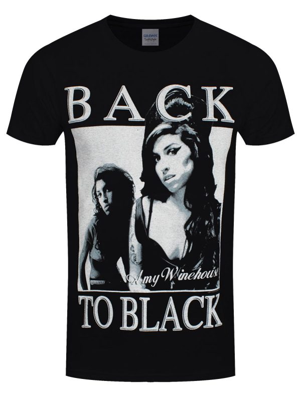 Amy Winehouse Back To Black Men’s Black T-Shirt