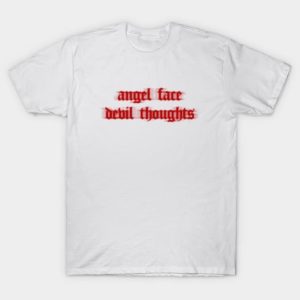 Angel face Devil thoughts 2023 Halloween T-Shirt