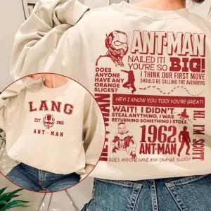 Ant-man Movie, Scott Lang Quantumania Est 1962 Double Sides shirt