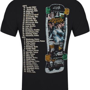 Anthrax Spreading Skater Motman Vintage Men’s Black T-Shirt