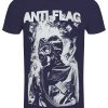 Anti-Flag Gasmask Men’s Navy T-Shirt