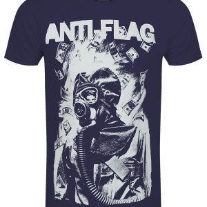 Anti-Flag Gasmask Men’s Navy T-Shirt