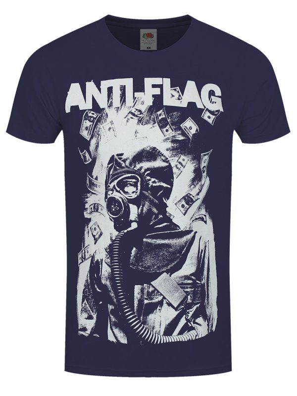 Anti-Flag Gasmask Men’s Navy T-Shirt