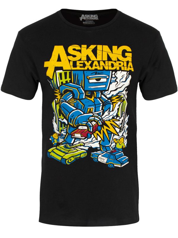 Asking Alexandria Killer Robot Men’s Black T-Shirt