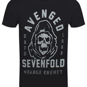 Avenged Sevenfold So Grim Orange County Men’s Black T-Shirt