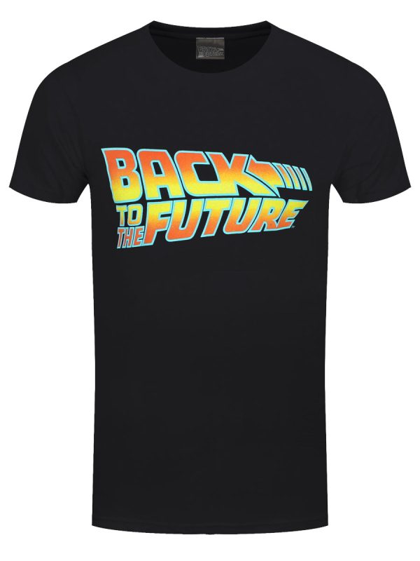 Back To The Future Logo Men’s Black T-Shirt