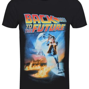 Back To The Future Poster Mens Black T Shirt 1