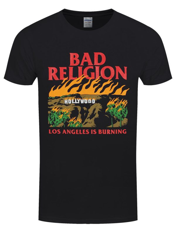 Bad Religion Burning Men’s Black T-Shirt