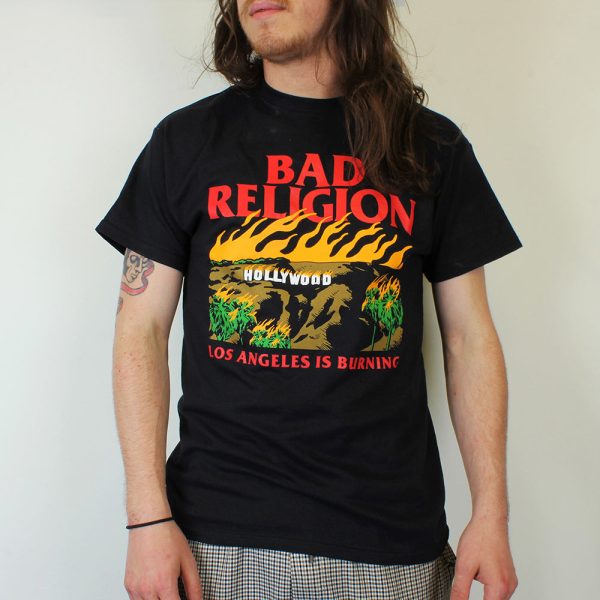 Bad Religion Burning Men’s Black T-Shirt