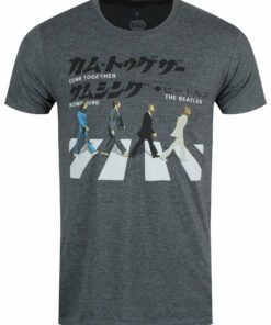 Beatles Abbey Road Japanese Mens Heather Grey T Shirt 1