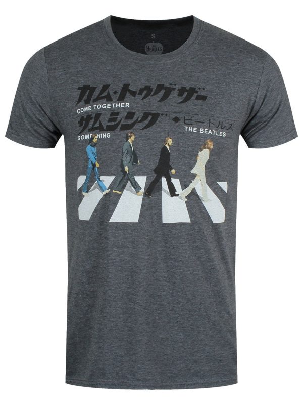 Beatles Abbey Road Japanese Men’s Heather Grey T-Shirt