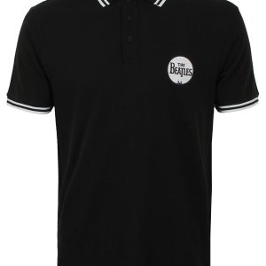 Beatles Drum Logo Men’s Black Polo Shirt