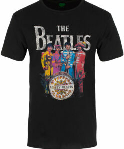 Beatles Sgt Pepper Mens Black T Shirt 1