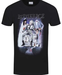 Beetlejuice Poster Logo Mens Black T Shirt 1