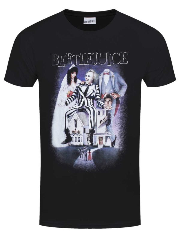 Beetlejuice Poster Logo Men’s Black T-Shirt