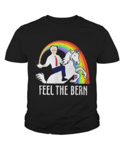 Bernie Sanders riding Unicorn feel the bern shirt 1