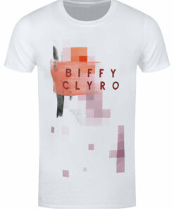 Biffy Clyro Multi Pixel Mens White T Shirt 1