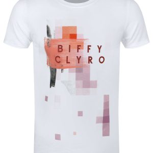 Biffy Clyro Multi Pixel Men’s White T-Shirt