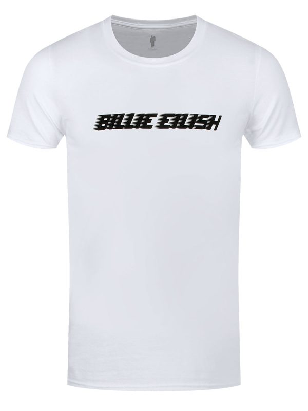 Billie Eilish Black Racer Logo Men’s White T-Shirt