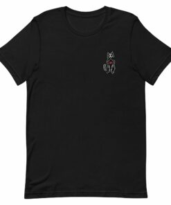Black Cat Skeleton T Shirt 2